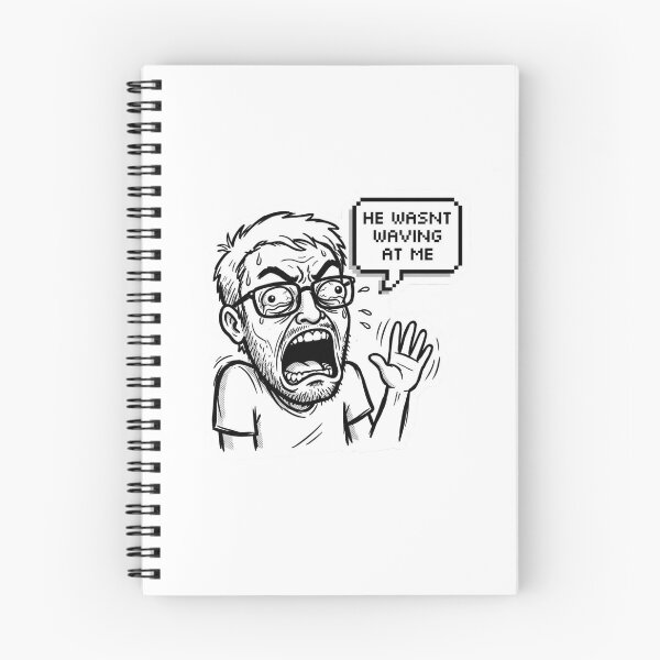 Item preview, Awkward Waving Mistake Social Anxiety Misunderstanding designed and sold by Imaginarium of Chaos falcon88 .