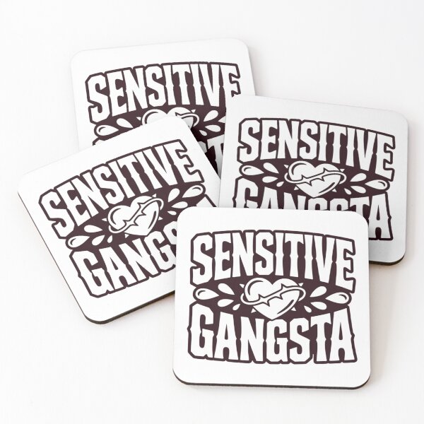 Item preview, Sensitive Gangsta Design - Edgy Broken Heart Graphic T-Shirt designed and sold by MerchlyMike.