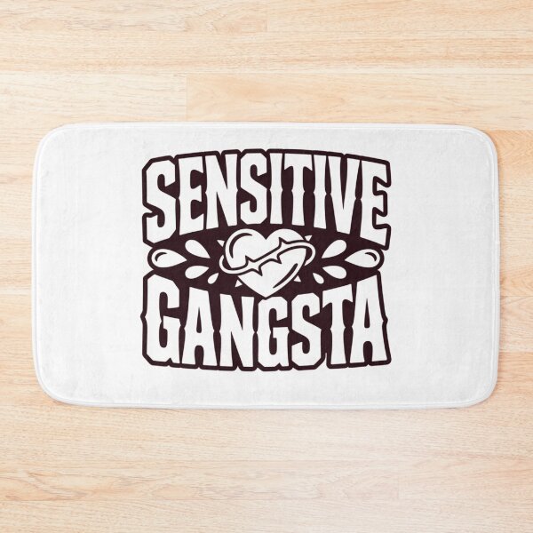 Item preview, Sensitive Gangsta Design - Edgy Broken Heart Graphic T-Shirt designed and sold by MerchlyMike.