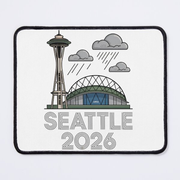 Item preview, Seattle 2026  Space Needle Stadium Skyline T-Shirt V15 designed and sold by DarylWelsh2024.