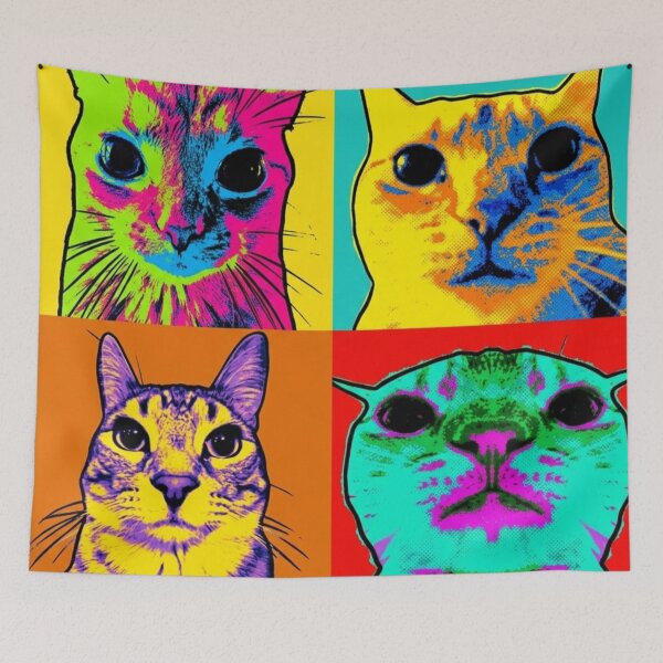 Item preview, Pop art cats designed and sold by The King's general goods.