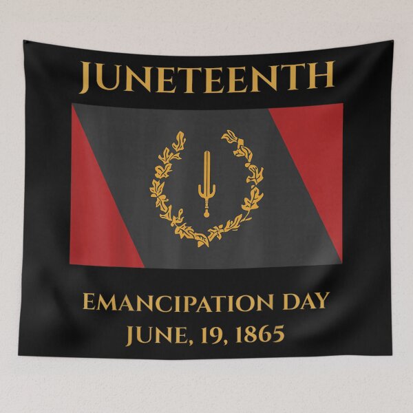 Item preview, Juneteenth Emancipation Day June 19 1865 Pan African Freedom Flag designed and sold by Capisedo.