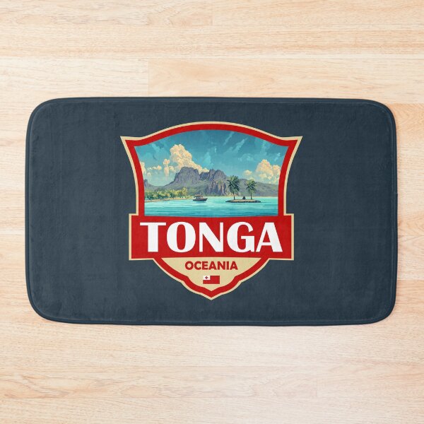 Item preview, Tonga Illustration Retro Badge designed and sold by KrisSidDesigns.