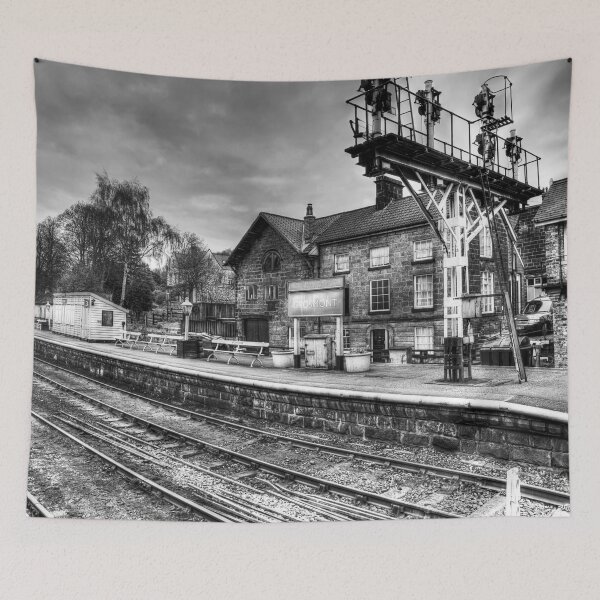 Item preview, Grosmont Railway Station, Black and White, Yorkshire, England designed and sold by Paul Thompson Photography.