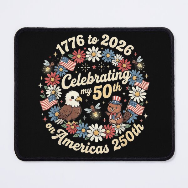 Item preview, Celebrating My 50th On Americas 250th Anniversary Cute Eagle Beaver designed and sold by Capisedo.
