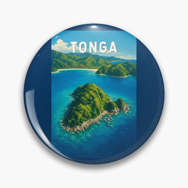 Item preview, Tonga Illustration Travel Art Vintage designed and sold by KrisSidDesigns.
