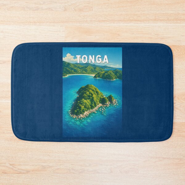 Item preview, Tonga Illustration Travel Art Vintage designed and sold by KrisSidDesigns.