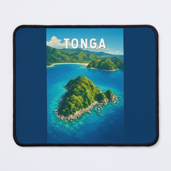 Item preview, Tonga Illustration Travel Art Vintage designed and sold by KrisSidDesigns.