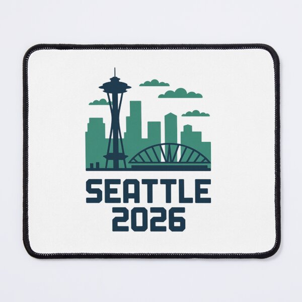 Item preview, Seattle 2026  Space Needle Stadium Skyline T-Shirt V16 designed and sold by DarylWelsh2024.