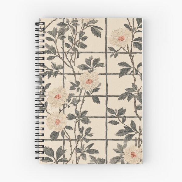Item preview, Rose Trellis Print — Cream Botanical Wall Art — Arts and Crafts Floral designed and sold by BestVarieties.