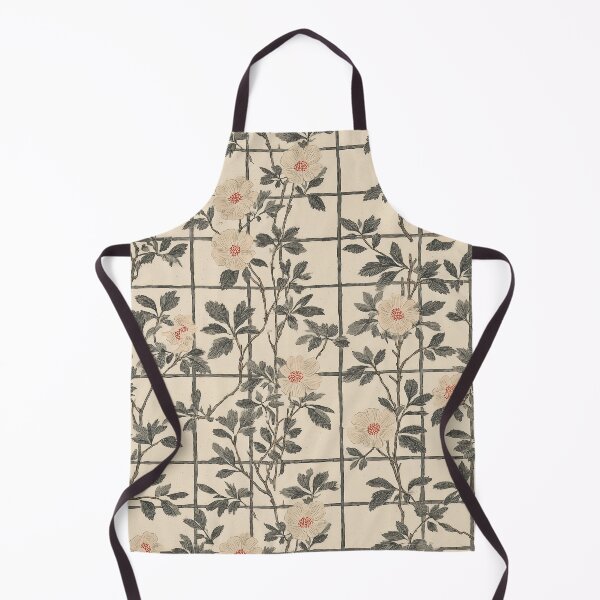 Item preview, Rose Trellis Print — Cream Botanical Wall Art — Arts and Crafts Floral designed and sold by BestVarieties.
