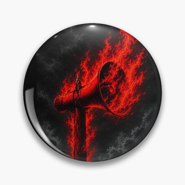 Item preview, Burning Megaphone Freedom of Speech Myth Modern Protest Art Design designed and sold by ArtsyGlaze.