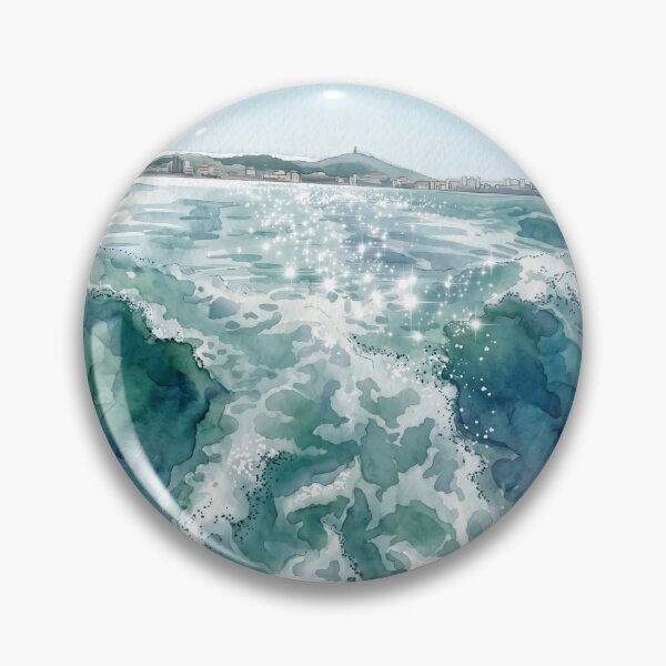 Item preview, SeaPan Ferry Wake in Watercolor Style — Digital Art Transformation from Real Photography designed and sold by M.ALK.Watercolor.