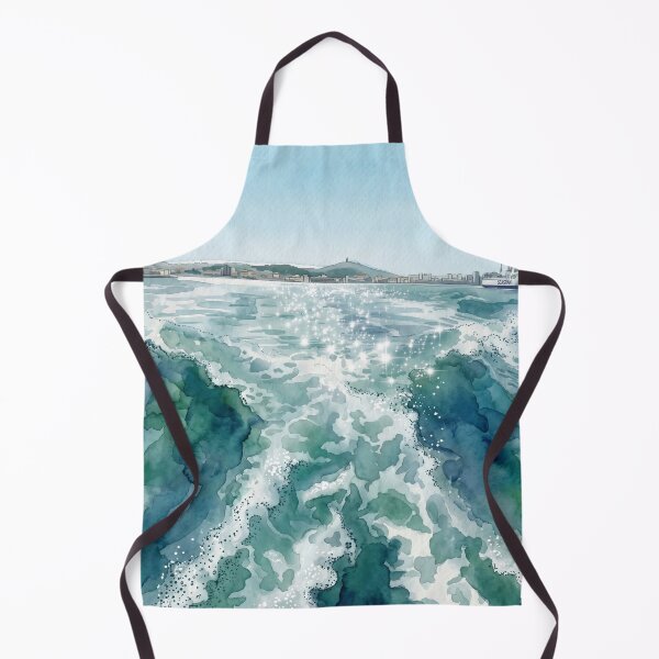 Item preview, SeaPan Ferry Wake in Watercolor Style — Digital Art Transformation from Real Photography designed and sold by M.ALK.Watercolor.
