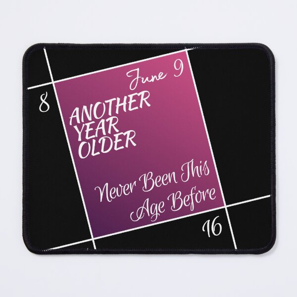 Item preview, June 9th birthdays - Black and dark pink gradient calendar design designed and sold by serenebookworm.