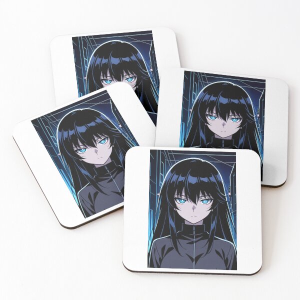 Item preview, Anime - Girl Electric Blue Eyes Night City designed and sold by AnimeShin.