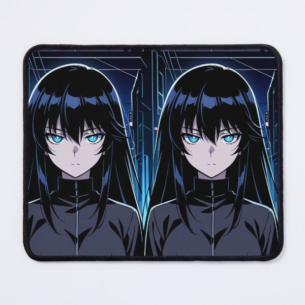 Item preview, Anime - Girl Electric Blue Eyes Night City designed and sold by AnimeShin.