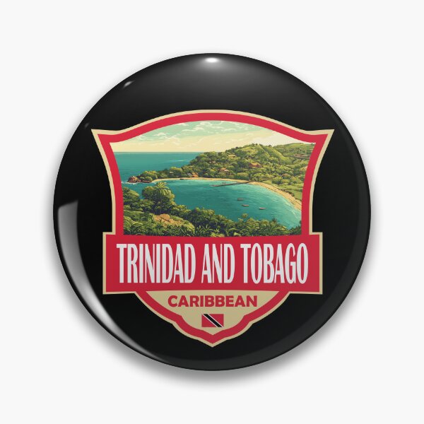 Item preview, Trinidad and Tobago Illustration Retro Badge designed and sold by KrisSidDesigns.