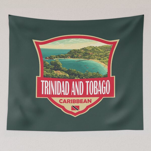 Item preview, Trinidad and Tobago Illustration Retro Badge designed and sold by KrisSidDesigns.