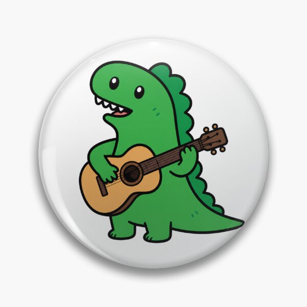 Item preview, Cute Dinosaur Guitar Player designed and sold by Happy'CLICK'.