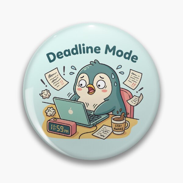 Item preview, Deadline Mode Cute Kawaii Penguin designed and sold by dreephic22.