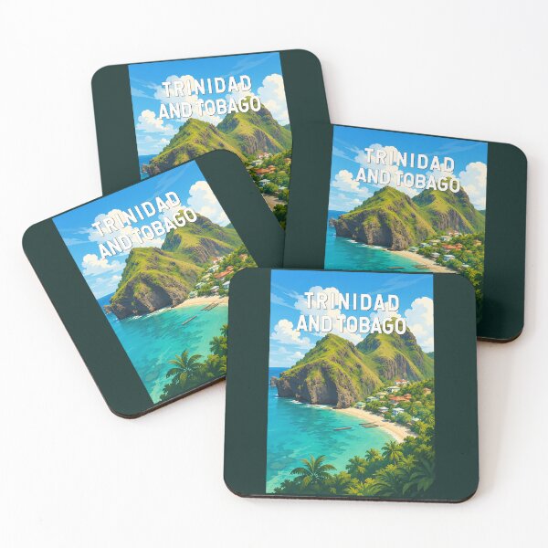 Item preview, Trinidad and Tobago Illustration Travel Art Vintage designed and sold by KrisSidDesigns.