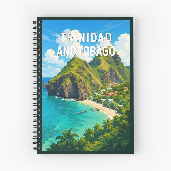 Item preview, Trinidad and Tobago Illustration Travel Art Vintage designed and sold by KrisSidDesigns.