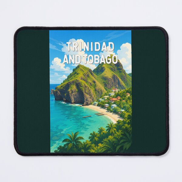 Item preview, Trinidad and Tobago Illustration Travel Art Vintage designed and sold by KrisSidDesigns.