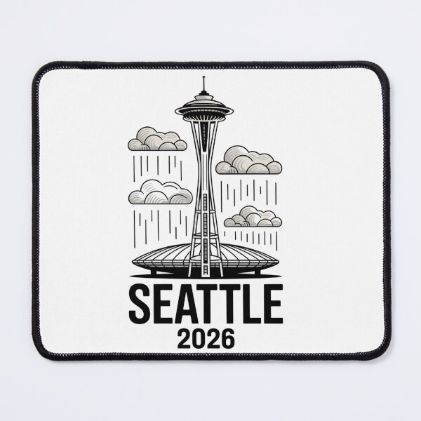 Item preview, Seattle 2026  Space Needle Stadium Skyline T-Shirt V17 designed and sold by DarylWelsh2024.