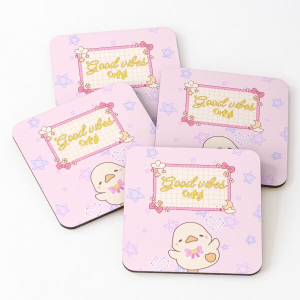 Item preview, Cute Kawaii Duck Good Vibes Only Pink Pastel designed and sold by Cherry Emporium.