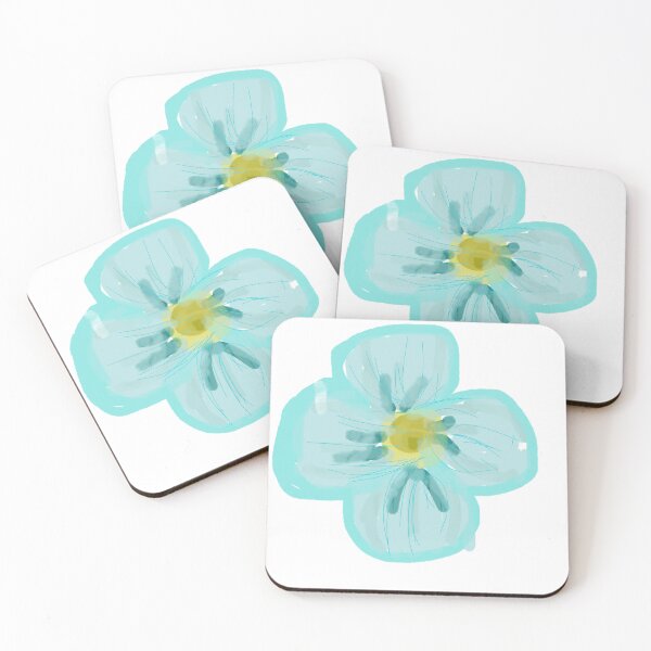 Item preview, Simple Light Blue Digital Flower Sketch designed and sold by BalkanBloom.