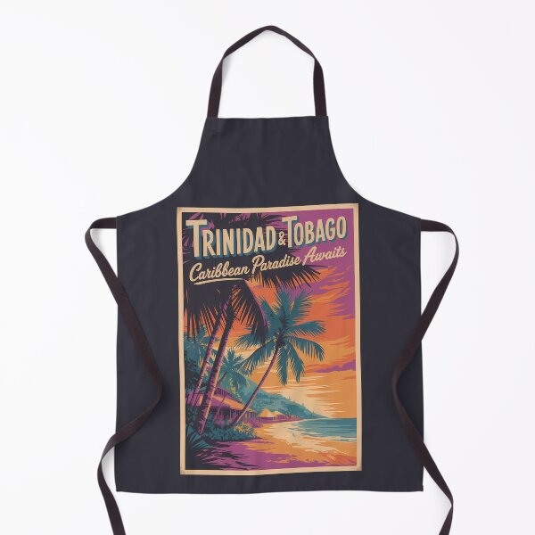 Item preview, Trinidad and Tobago Landscape Illustration Travel Art Vintage designed and sold by KrisSidDesigns.