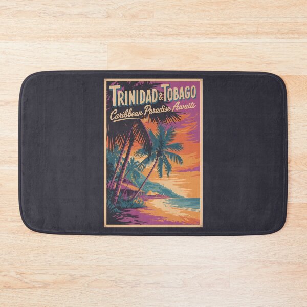 Item preview, Trinidad and Tobago Landscape Illustration Travel Art Vintage designed and sold by KrisSidDesigns.