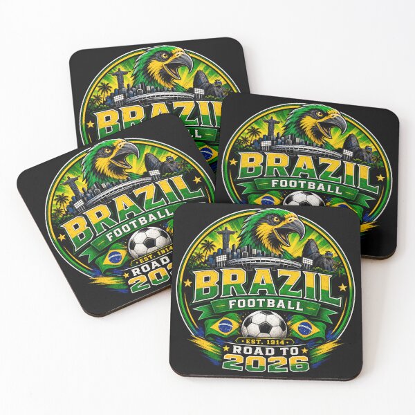 Item preview, Brazil Football Badge Logo – Hardcore Fan Soccer Crest Shirt designed and sold by TKOprintdesigns.
