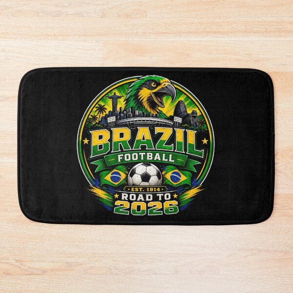 Item preview, Brazil Football Badge Logo – Hardcore Fan Soccer Crest Shirt designed and sold by TKOprintdesigns.