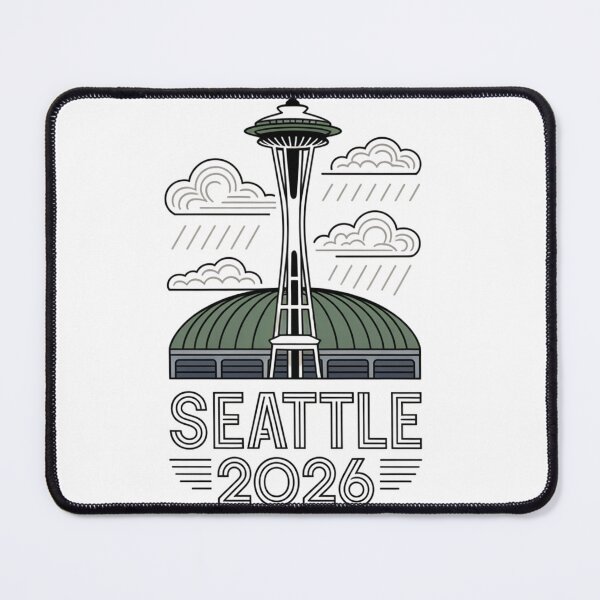Item preview, Seattle 2026  Space Needle Stadium Skyline T-Shirt V18 designed and sold by DarylWelsh2024.