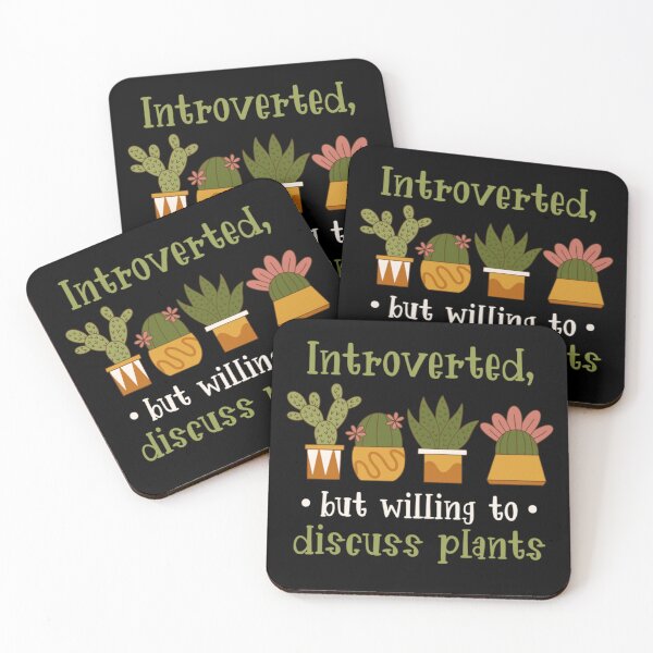 Item preview, Introverted But Willing To Discuss Plants Funny Cute Cactus Gardener Gift designed and sold by KrystinaGiGi.