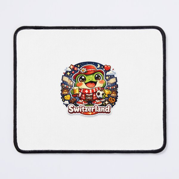 Item preview, Cute Kawaii Frog Switzerland Football Fan Sticker designed and sold by Cozy404Lab.