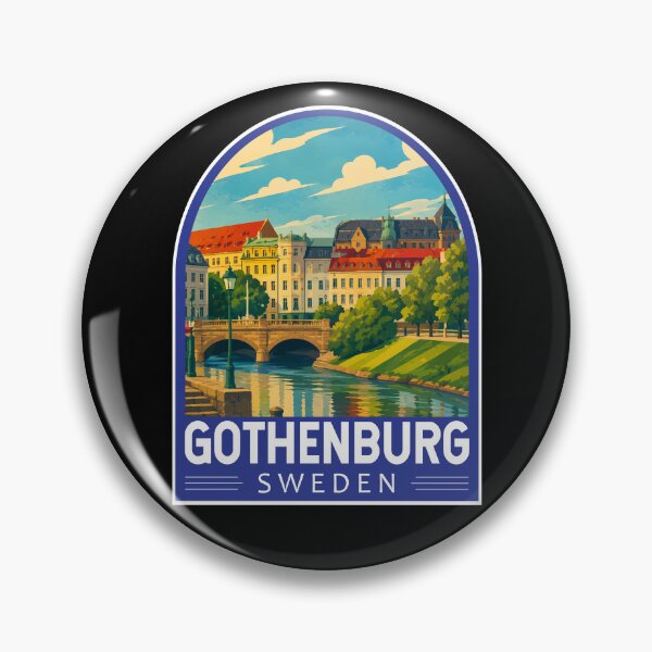 Item preview, Gothenburg Sweden Travel Art Emblem designed and sold by KrisSidDesigns.