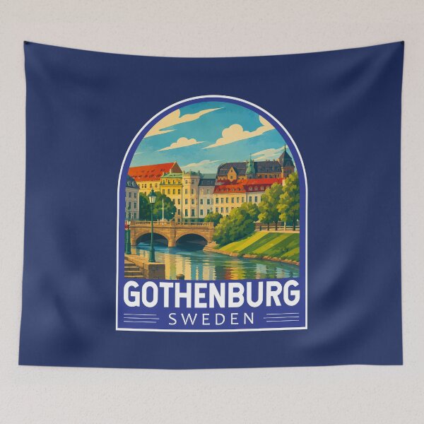 Item preview, Gothenburg Sweden Travel Art Emblem designed and sold by KrisSidDesigns.
