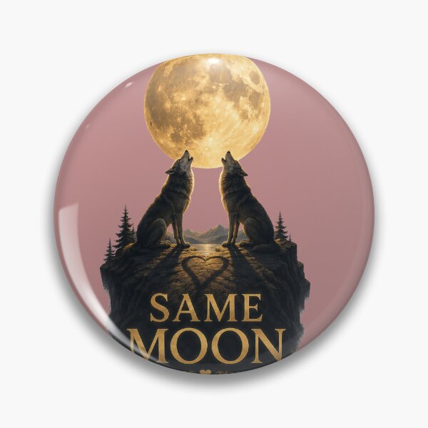 Item preview, Same Moon, Romantic Wolf Moon Design, Mystical Love Aesthetic Art designed and sold by JagrDesigns.
