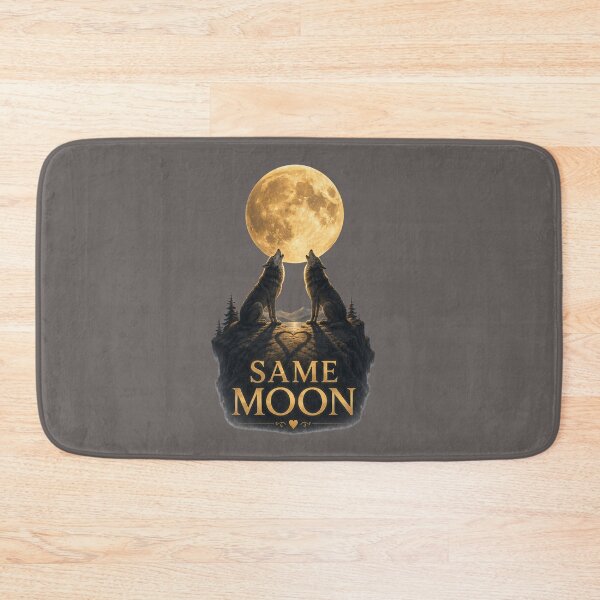 Item preview, Same Moon, Romantic Wolf Moon Design, Mystical Love Aesthetic Art designed and sold by JagrDesigns.