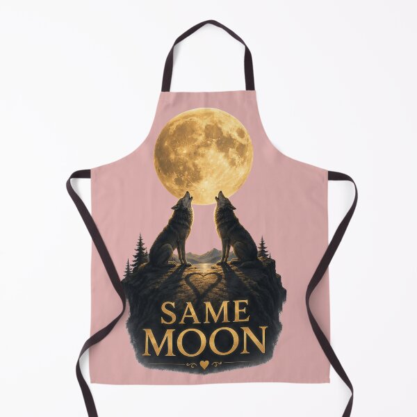 Item preview, Same Moon, Romantic Wolf Moon Design, Mystical Love Aesthetic Art designed and sold by JagrDesigns.