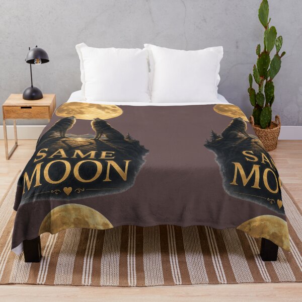 Item preview, Same Moon, Romantic Wolf Moon Design, Mystical Love Aesthetic Art designed and sold by JagrDesigns.