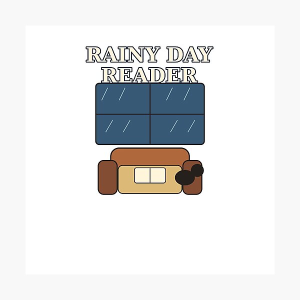 Item preview, Rainy Day Reader — Cozy Book Lover Reading Design designed and sold by Cozy Oddities Studio.