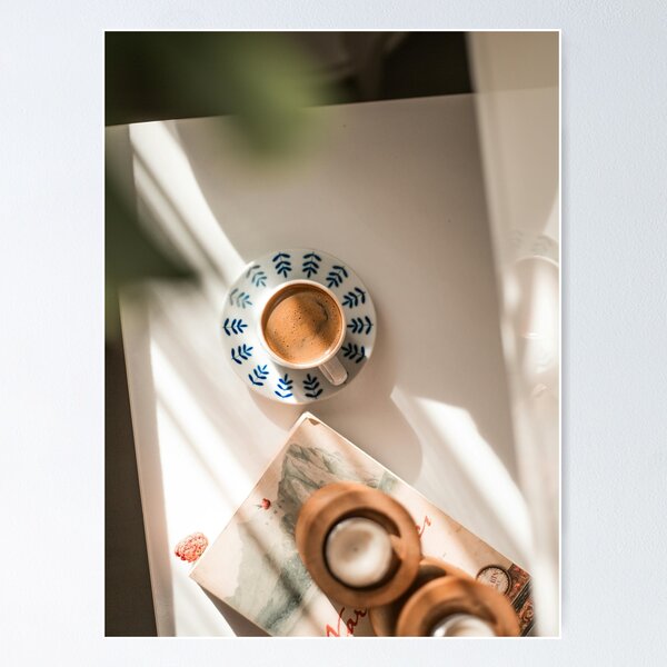 Item preview, Minimalist Greek Espresso Cup Book Lover Ar designed and sold by Rhodes Shop.