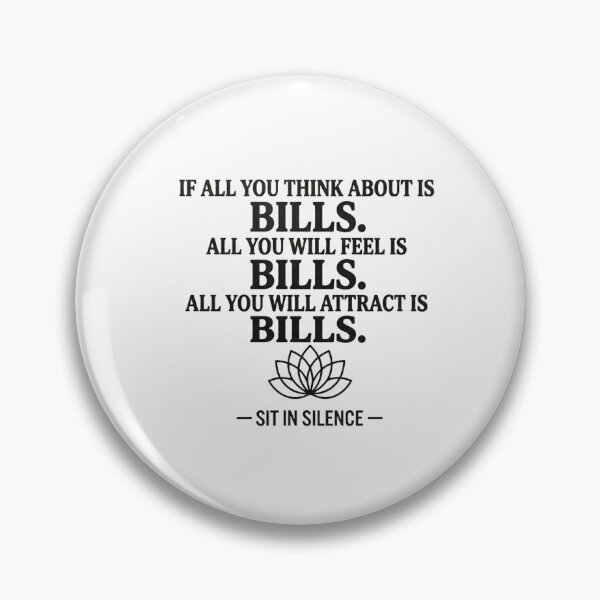 Item preview, Bills Focus Mindset Stoic Abundance Quote designed and sold by SitInSilence24.