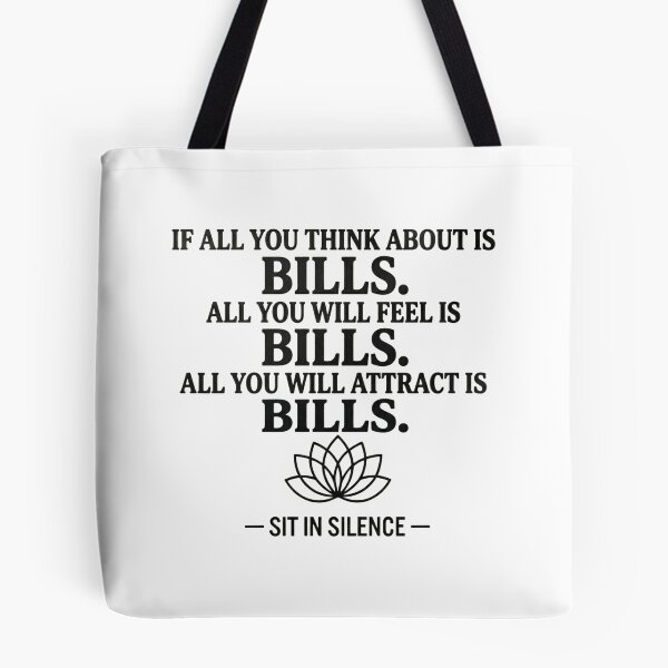 Item preview, Bills Focus Mindset Stoic Abundance Quote designed and sold by SitInSilence24.