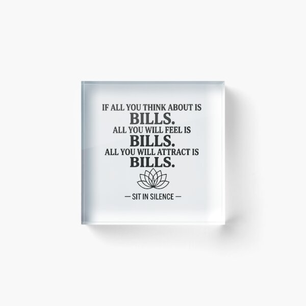 Item preview, Bills Focus Mindset Stoic Abundance Quote designed and sold by SitInSilence24.