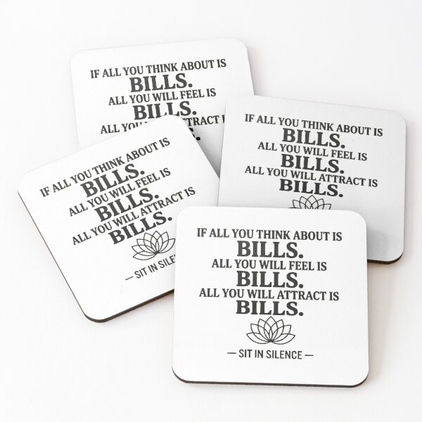 Item preview, Bills Focus Mindset Stoic Abundance Quote designed and sold by SitInSilence24.